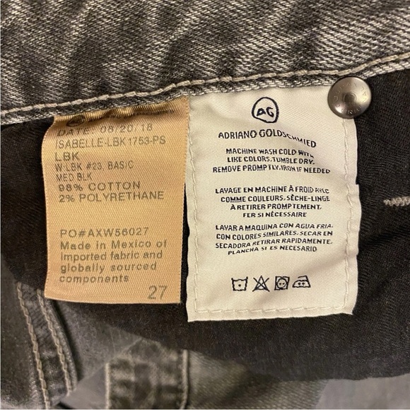 AG Adriano Goldschmied Women's The Isabelle Straight Crop Jeans Size 27 NWT $215 - Picture 13 of 16